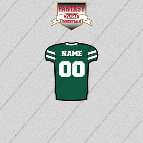 New York Jets Personalized Current Home Jersey Glossy Stickers
