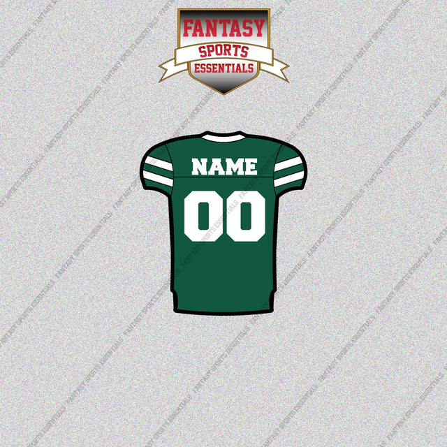 New York Jets Personalized Current Home Jersey Glossy Stickers