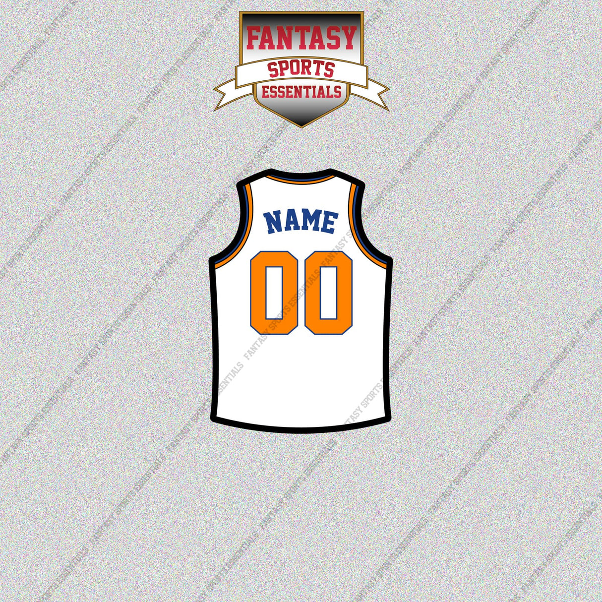 New York Knicks Personalized Current Away Jersey Glossy Stickers