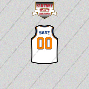 New York Knicks Personalized Current Away Jersey Glossy Stickers