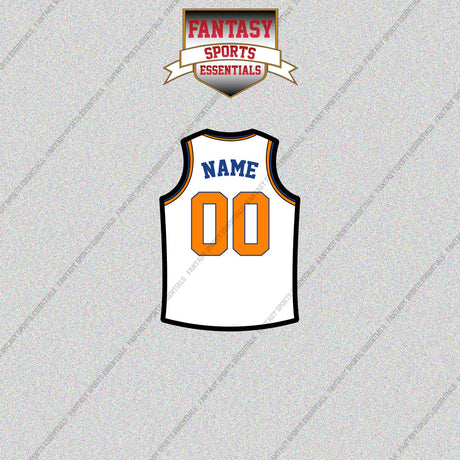 New York Knicks Personalized Current Away Jersey Glossy Stickers