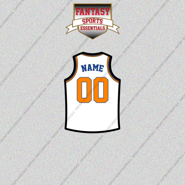 New York Knicks Personalized Current Away Jersey Glossy Stickers