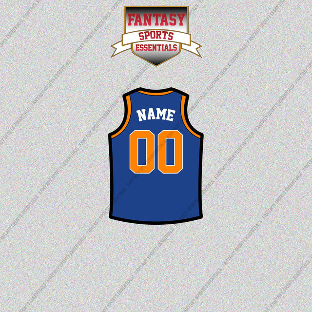 New York Knicks Personalized Current Home Jersey Glossy Stickers