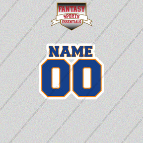 New York Knicks Personalized Current Name and Number Glossy Stickers