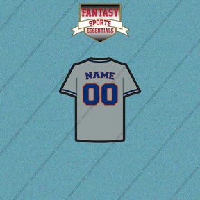 New York Mets Personalized Current Away Jersey Car Decals