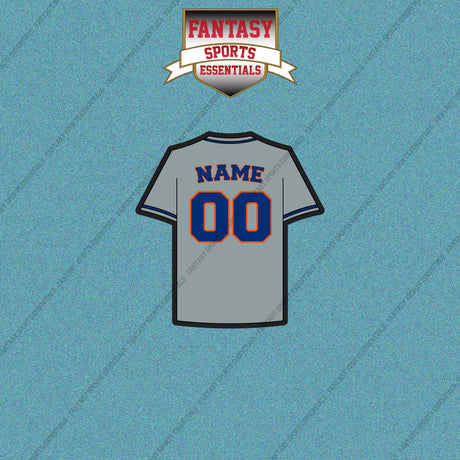 New York Mets Personalized Current Away Jersey Car Decals