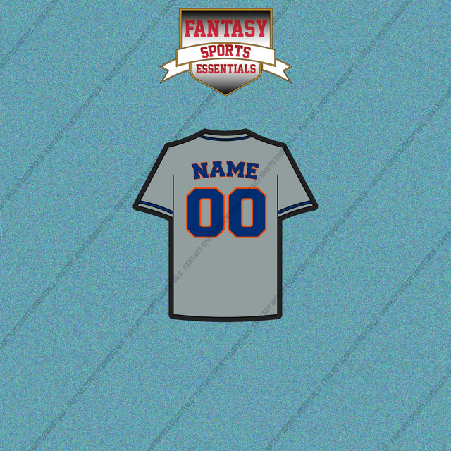 New York Mets Personalized Current Away Jersey Car Decals