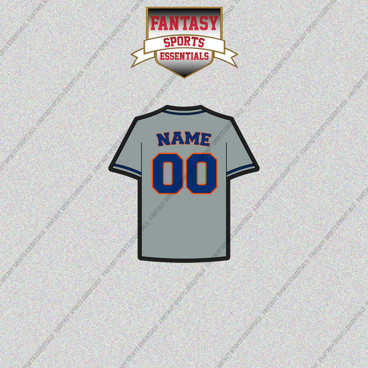New York Mets Personalized Current Away Jersey Glossy Stickers