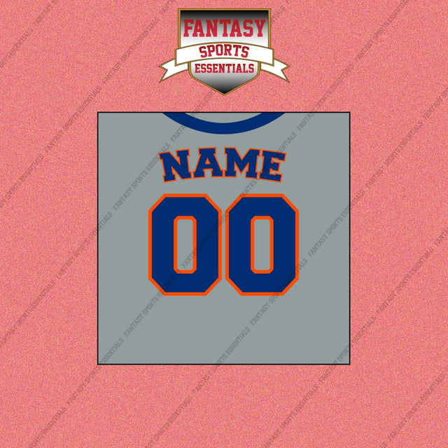 New York Mets Personalized Current Away Jersey Wall Art Prints
