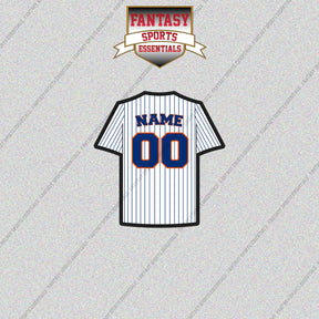 New York Mets Personalized Current Home Jersey Glossy Stickers