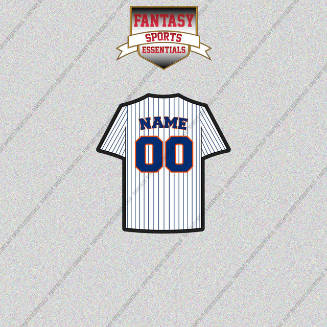 New York Mets Personalized Current Home Jersey Glossy Stickers