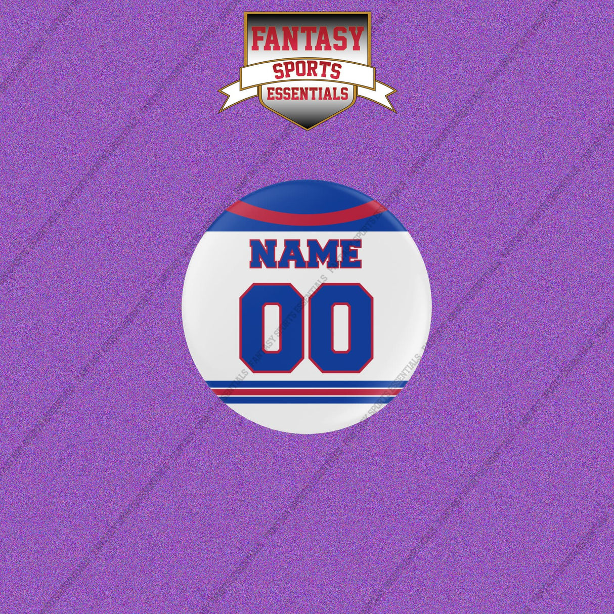 New York Rangers Personalized Current Away Jersey Buttons