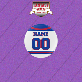 New York Rangers Personalized Current Away Jersey Buttons