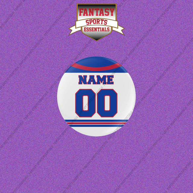 New York Rangers Personalized Current Away Jersey Buttons