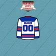 New York Rangers Personalized Current Away Jersey Car Decals
