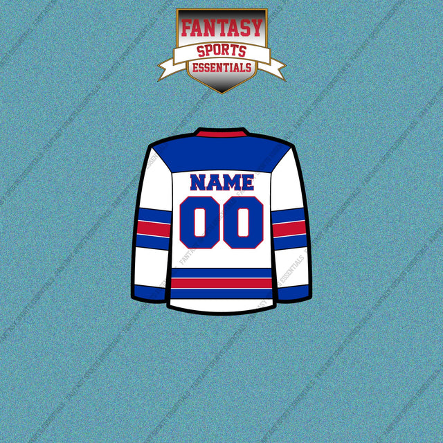 New York Rangers Personalized Current Away Jersey Car Decals