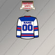 New York Rangers Personalized Current Away Jersey Magnets