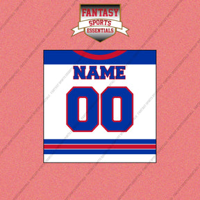 New York Rangers Personalized Current Away Jersey Wall Art Prints