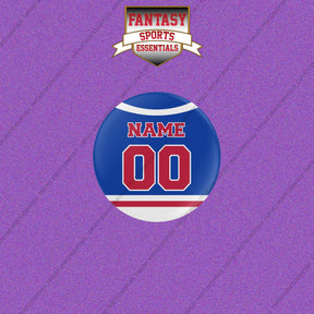 New York Rangers Personalized Current Home Jersey Buttons
