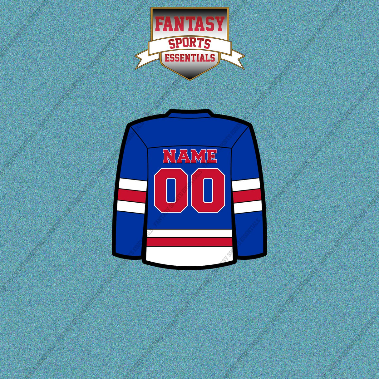 New York Rangers Personalized Current Home Jersey Car Decals