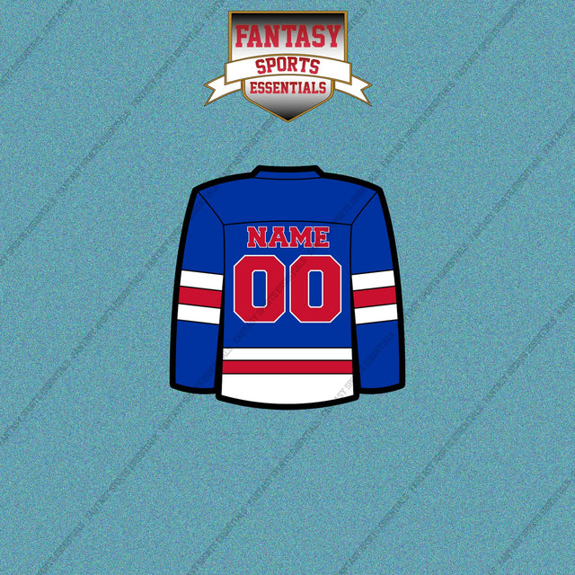New York Rangers Personalized Current Home Jersey Car Decals