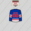 New York Rangers Personalized Current Home Jersey Glossy Stickers
