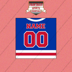 New York Rangers Personalized Current Home Jersey Wall Art Prints