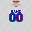 New York Rangers Personalized Current Name and Number Glossy Stickers
