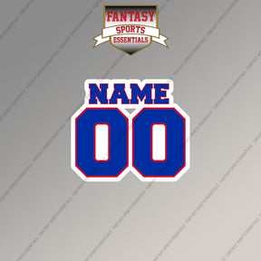 New York Rangers Personalized Current Name and Number Magnets