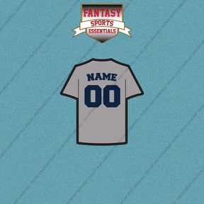 New York Yankees Personalized Current Away Jersey Car Decals