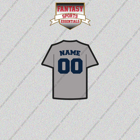 New York Yankees Personalized Current Away Jersey Glossy Stickers
