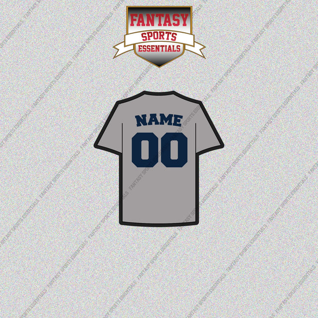 New York Yankees Personalized Current Away Jersey Glossy Stickers