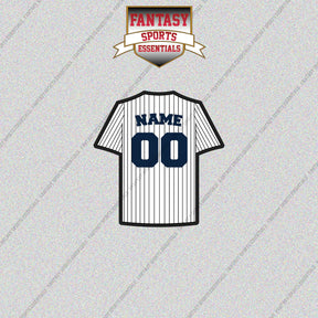 New York Yankees Personalized Current Home Jersey Glossy Stickers