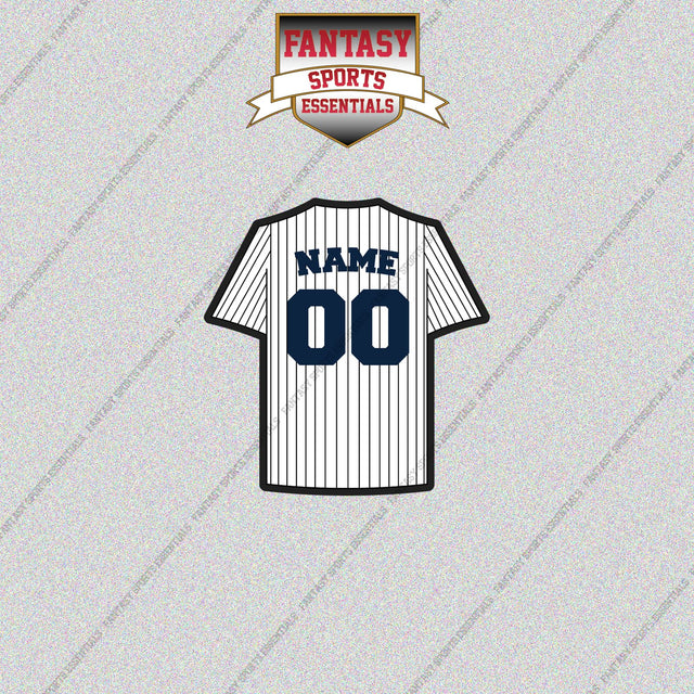 New York Yankees Personalized Current Home Jersey Glossy Stickers