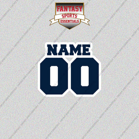 New York Yankees Personalized Current Name and Number Glossy Stickers