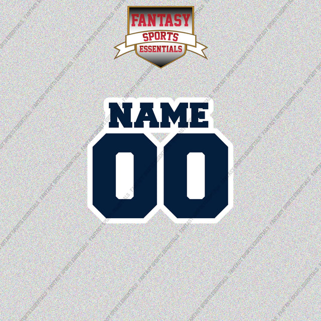 New York Yankees Personalized Current Name and Number Glossy Stickers
