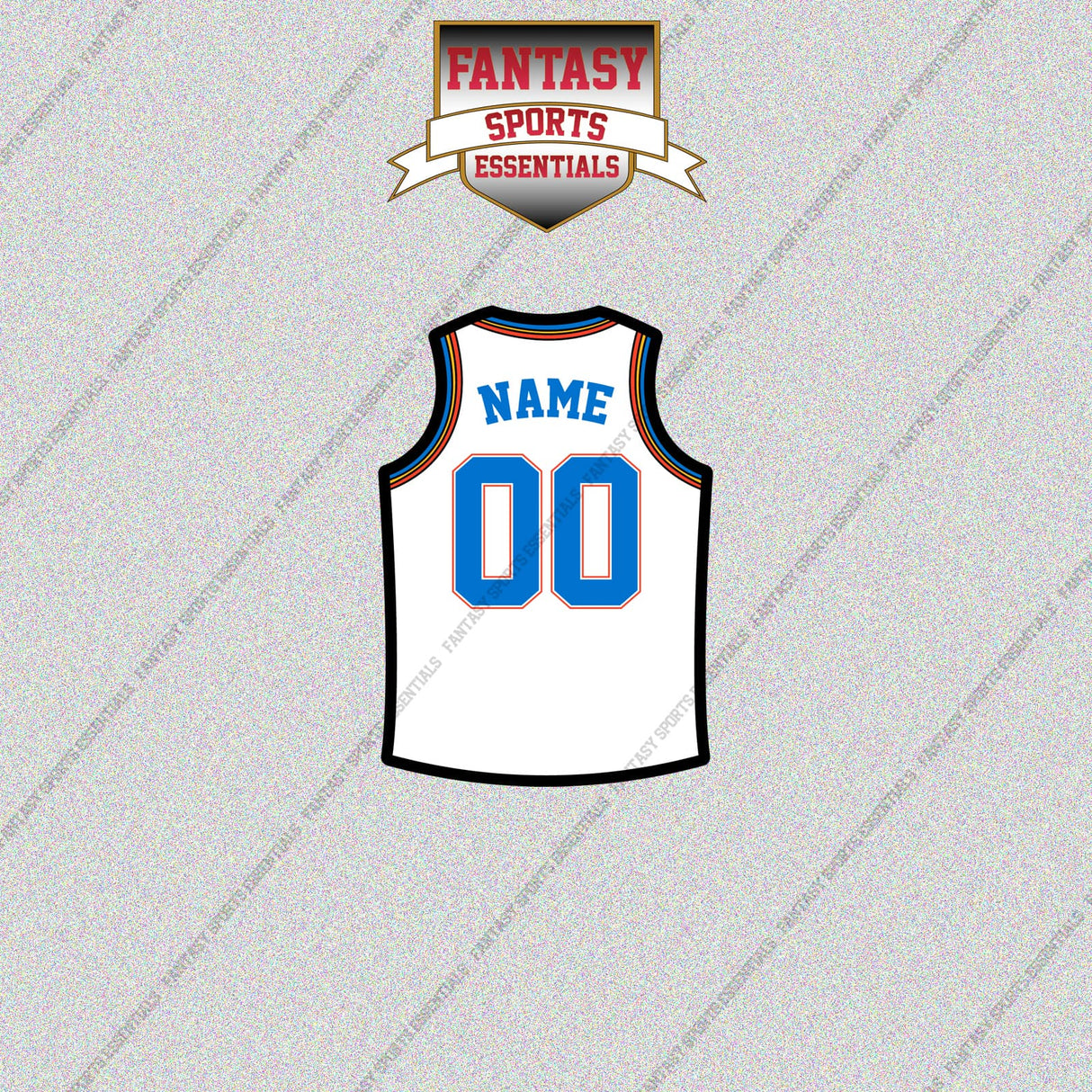 Oklahoma City Thunder Personalized Current Away Jersey Glossy Stickers