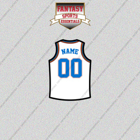 Oklahoma City Thunder Personalized Current Away Jersey Glossy Stickers