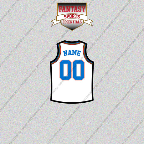 Oklahoma City Thunder Personalized Current Away Jersey Glossy Stickers