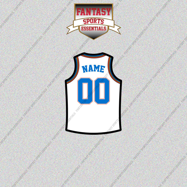 Oklahoma City Thunder Personalized Current Away Jersey Glossy Stickers