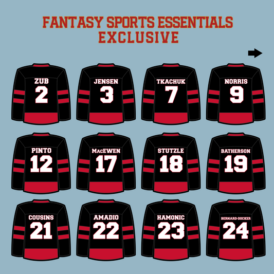 Ottawa Senators 2024 Home Jersey Matte Stickers