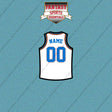 Oklahoma City Thunder Personalized Current Away Jersey Car Decals