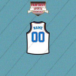 Oklahoma City Thunder Personalized Current Away Jersey Car Decals