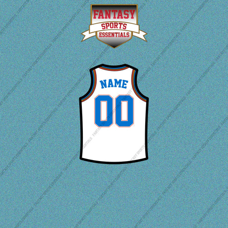 Oklahoma City Thunder Personalized Current Away Jersey Car Decals