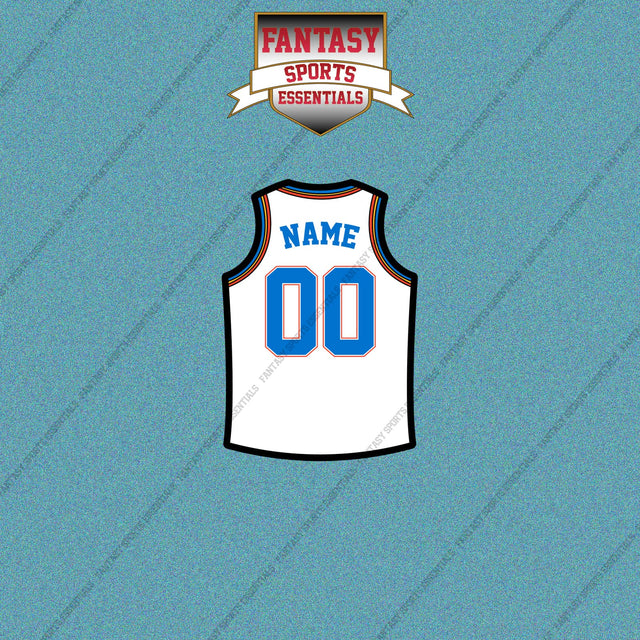 Oklahoma City Thunder Personalized Current Away Jersey Car Decals