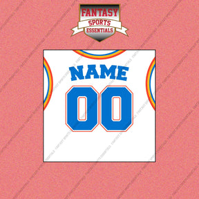 Oklahoma City Thunder Personalized Current Away Jersey Wall Art Prints