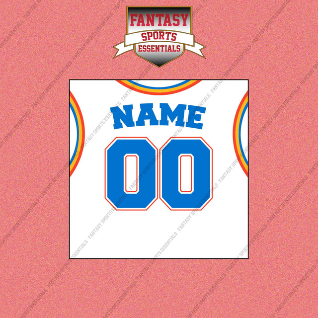 Oklahoma City Thunder Personalized Current Away Jersey Wall Art Prints