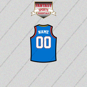 Oklahoma City Thunder Personalized Current Home Jersey Glossy Stickers