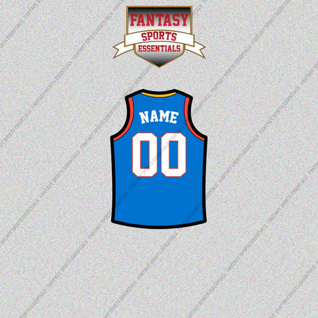 Oklahoma City Thunder Personalized Current Home Jersey Glossy Stickers
