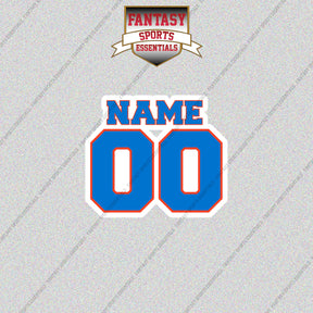 Oklahoma City Thunder Personalized Current Name and Number Glossy Stickers